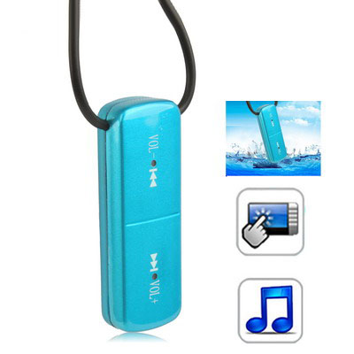 4GB Waterproof IPX7 Touch Button MP3 Player (Baby Blue)